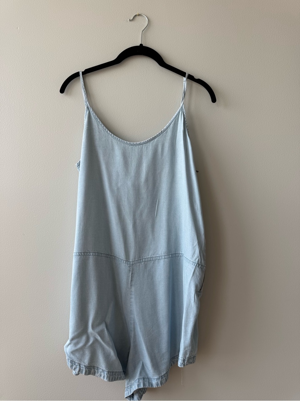 Express Light Blue Denim Romper